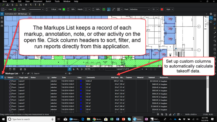 Advanced Markups List