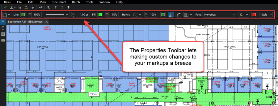 Advanced Properties Toolbar