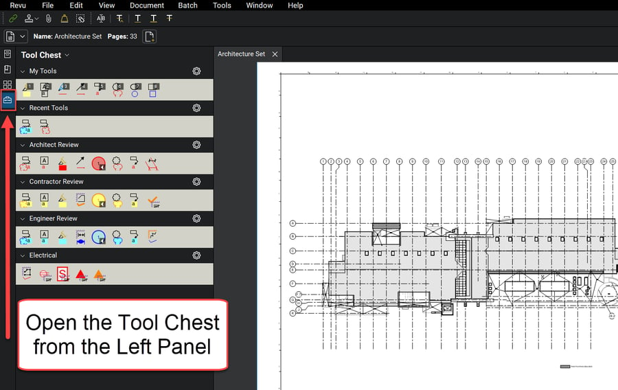 Tool Chest from the Left Panel