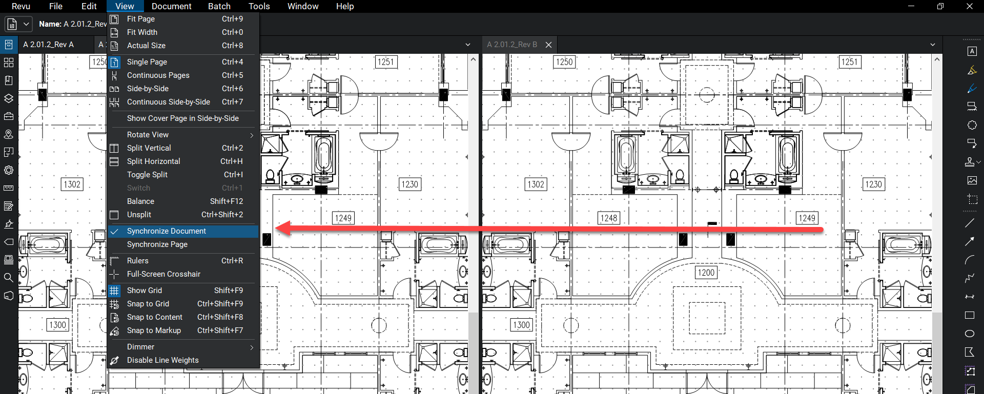 Synchronize-document-enabled-Bluebeam-Revu-2018