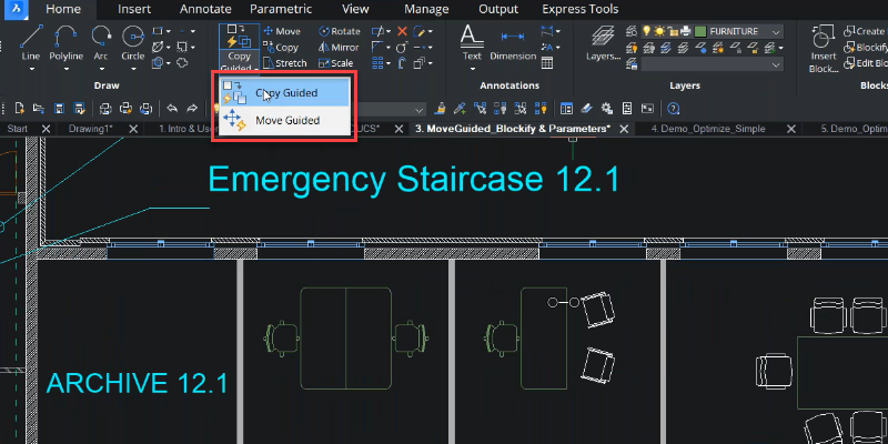 BricsCAD Copy Guided Command - TAVCO