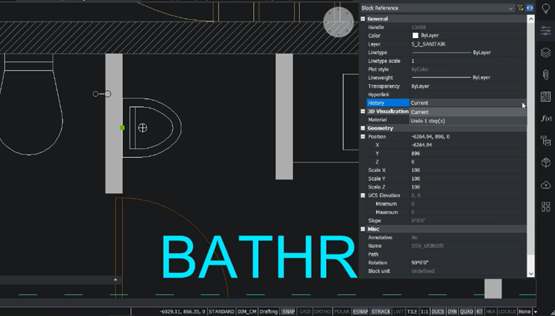 BricsCAD Properties Panel