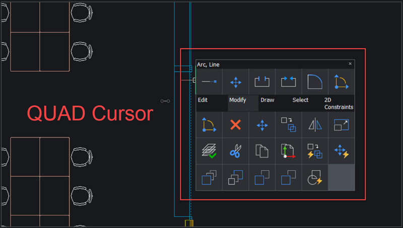 BricsCAD QUAD Cursor - TAVCO