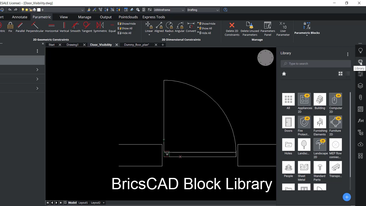 BricsCAD - Block Library Panel - TAVCO