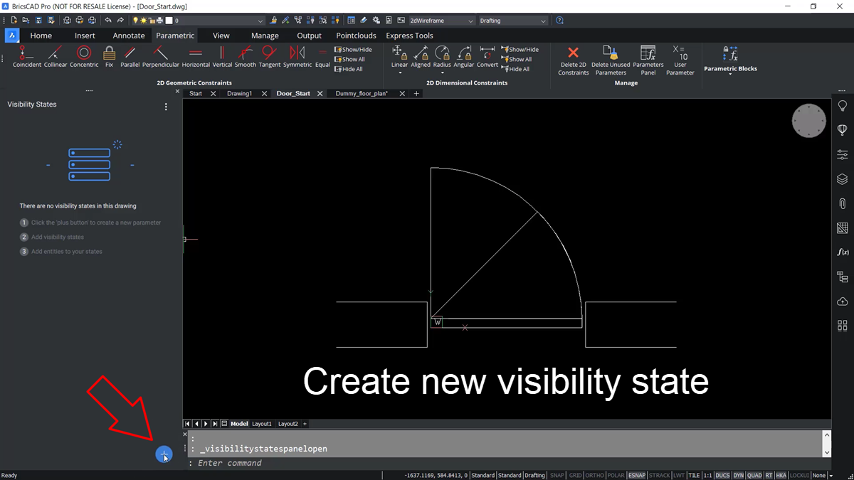BricsCAD - Create New Visibility State