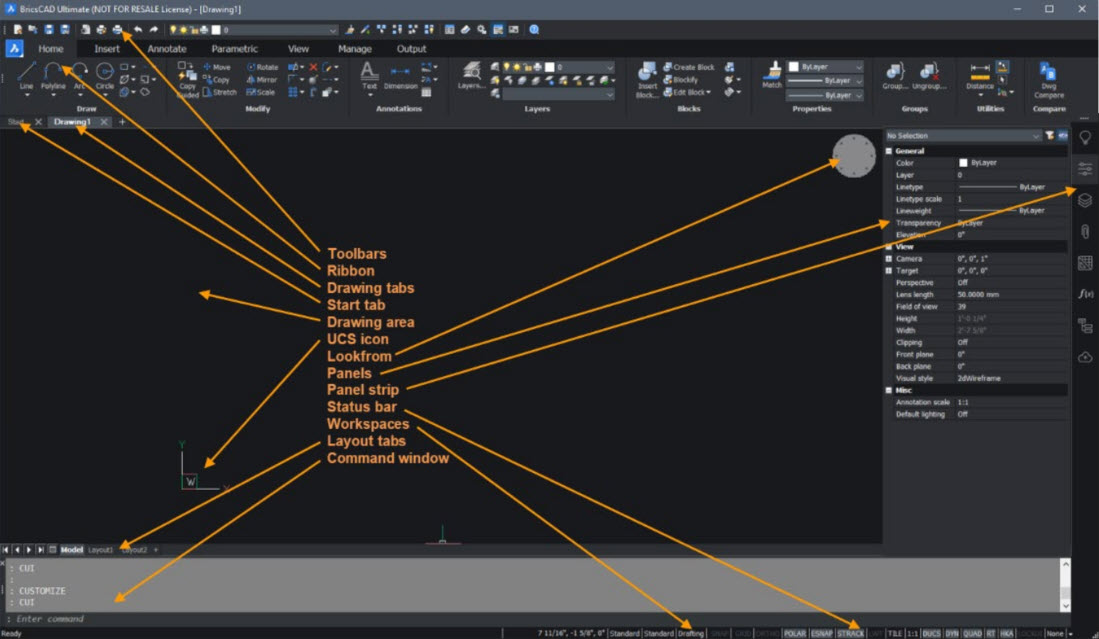 BricsCAD Interface Overview - TAVCO