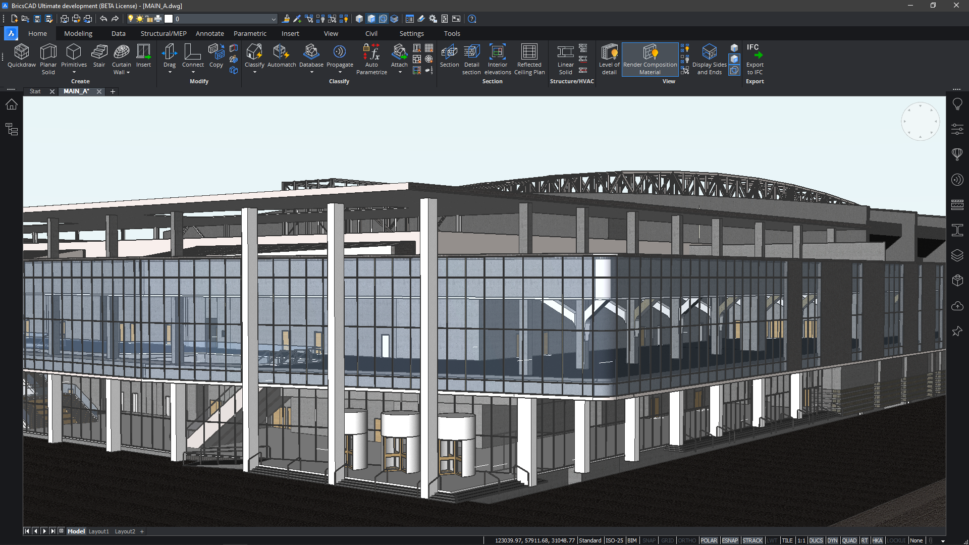 BricsCAD BIM V21 - no panels opened BricsCAD BIM V21 - no panels opened