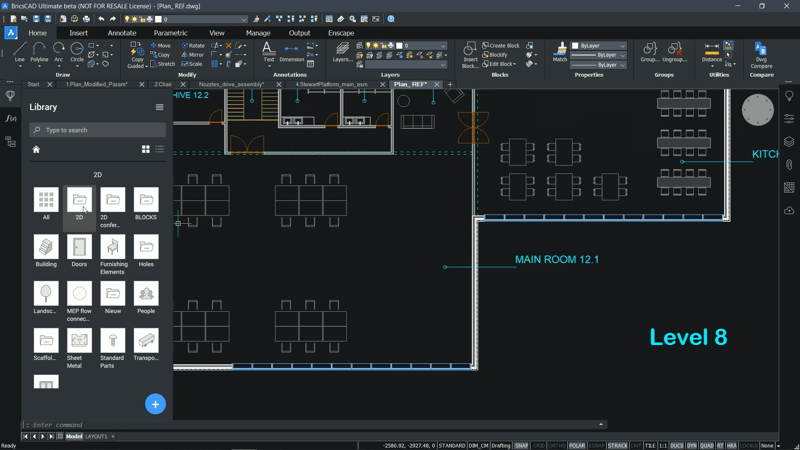 A full library with all your Parametric blocks