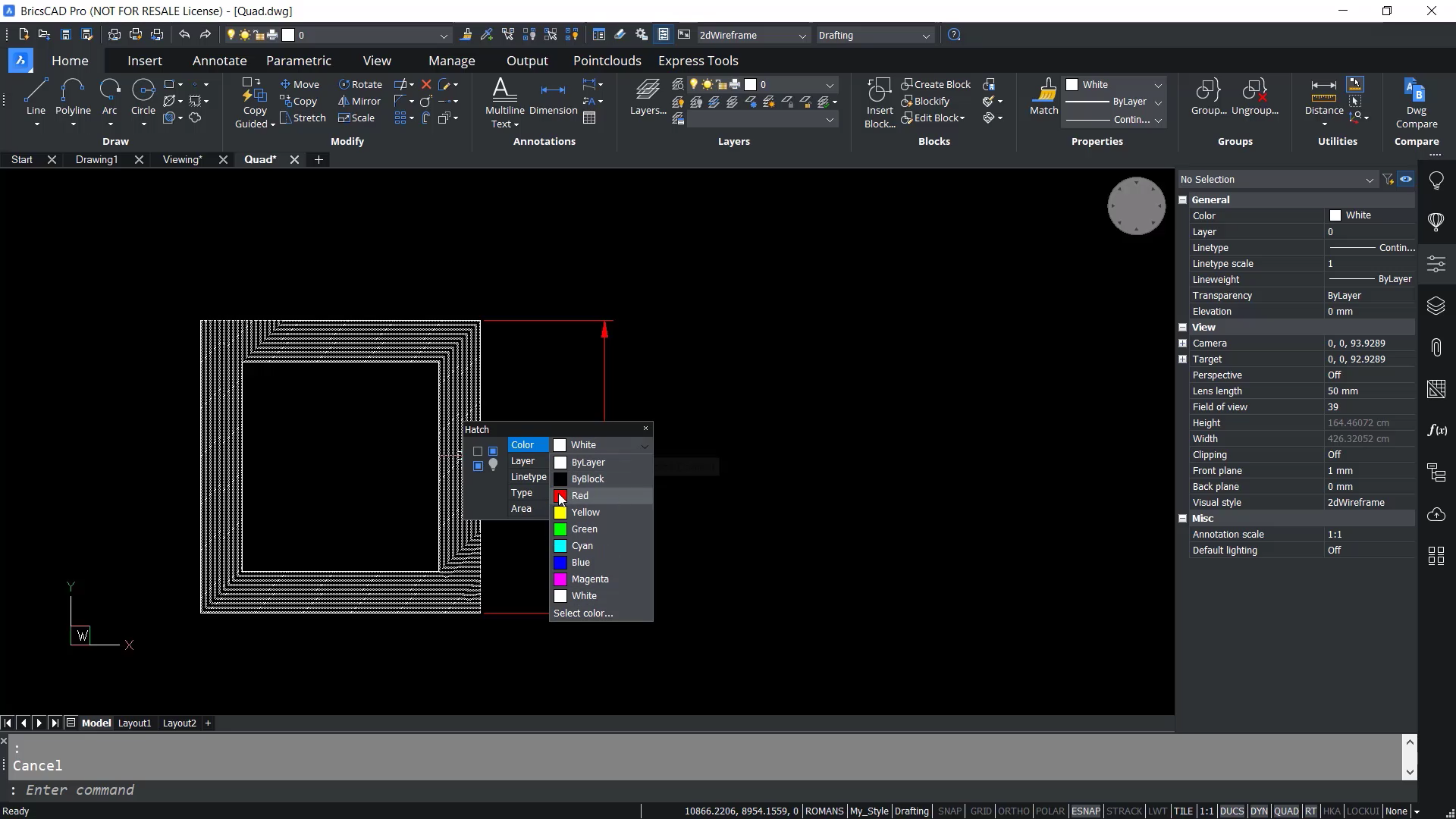 BricsCAD QUAD Cursor - Rollover Tips