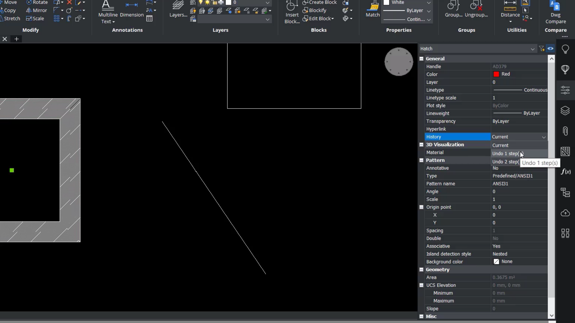 BricsCAD QUAD Cursor - Undo Steps in History