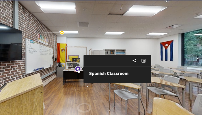 High School Spanish Classroom - Matterport Scan - SCALED