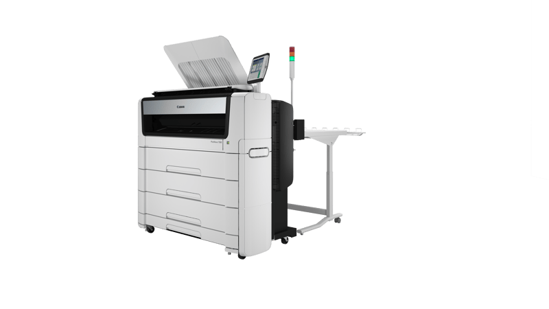 Plotwave7500_6Roll_Sheetfeeder_Scanner_Stacker_Right_Angle