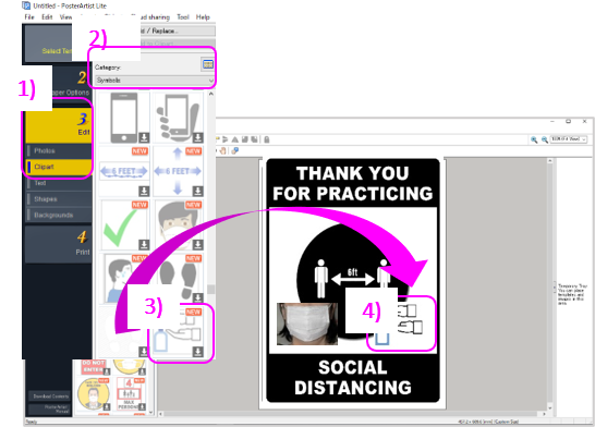Canon PosterArtist - Step 3- Add ClipArt