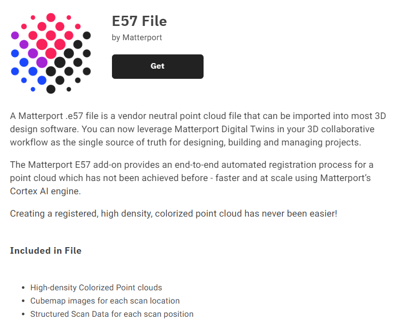 Get e57 File from Matterport - TAVCO