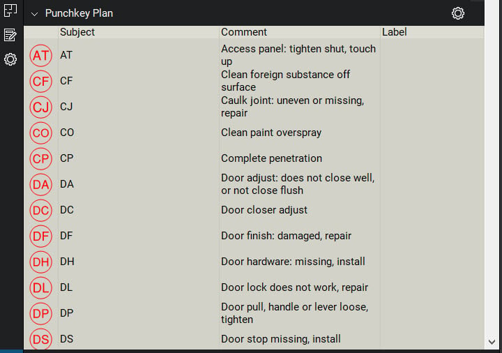 Punch List Items - Bluebeam Revu PDF Software